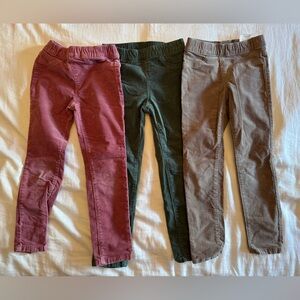 H&M 3 pack* cord jeggings, size 4T